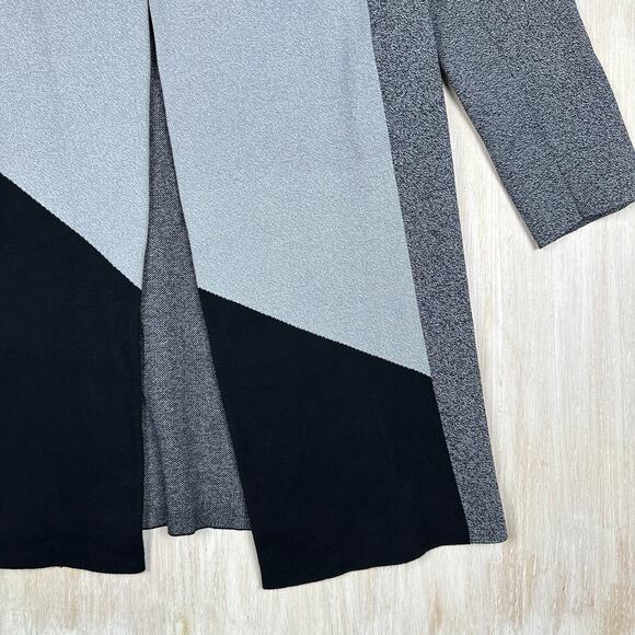Ann Taylor Color Block Longline Knit Modern Office Casual Sweater Coat Small - Picture 4 of 14